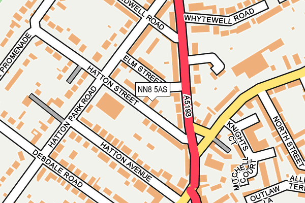 NN8 5AS map - OS OpenMap – Local (Ordnance Survey)