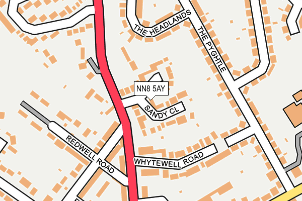 NN8 5AY map - OS OpenMap – Local (Ordnance Survey)