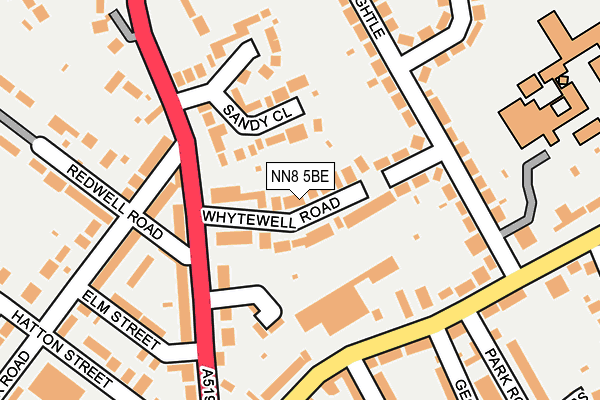 NN8 5BE map - OS OpenMap – Local (Ordnance Survey)