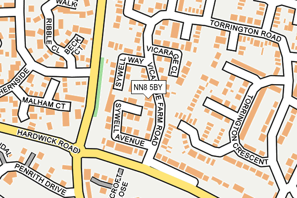 NN8 5BY map - OS OpenMap – Local (Ordnance Survey)