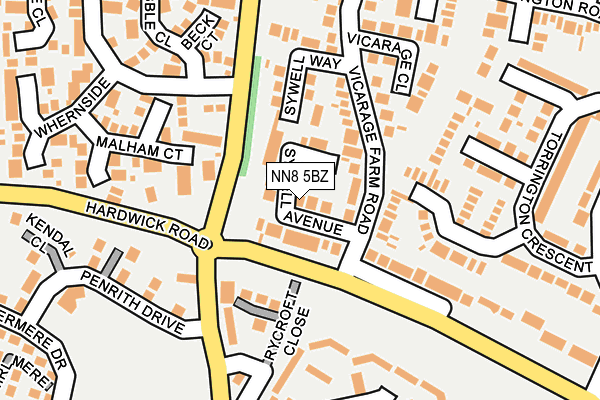 NN8 5BZ map - OS OpenMap – Local (Ordnance Survey)