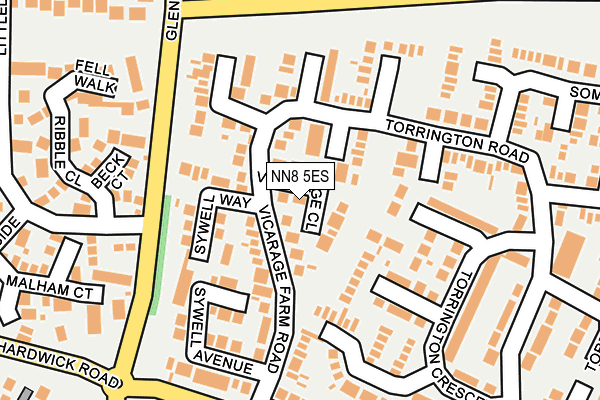 NN8 5ES map - OS OpenMap – Local (Ordnance Survey)