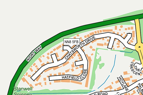 NN8 5FB map - OS OpenMap – Local (Ordnance Survey)