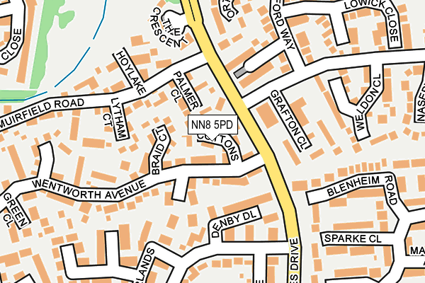 NN8 5PD map - OS OpenMap – Local (Ordnance Survey)
