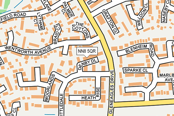 NN8 5QR map - OS OpenMap – Local (Ordnance Survey)