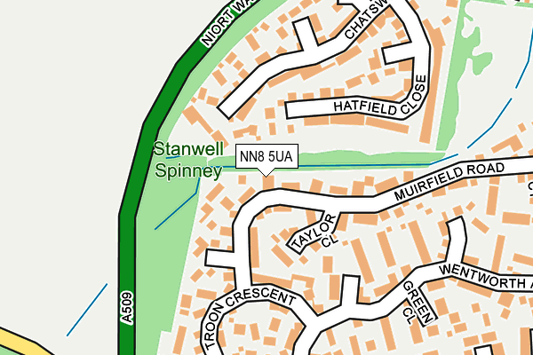 NN8 5UA map - OS OpenMap – Local (Ordnance Survey)