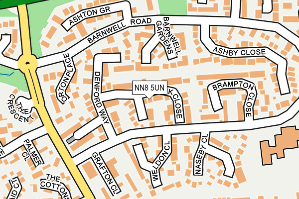 NN8 5UN map - OS OpenMap – Local (Ordnance Survey)
