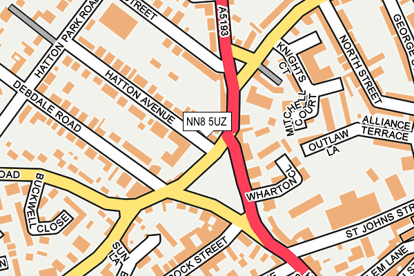 NN8 5UZ map - OS OpenMap – Local (Ordnance Survey)