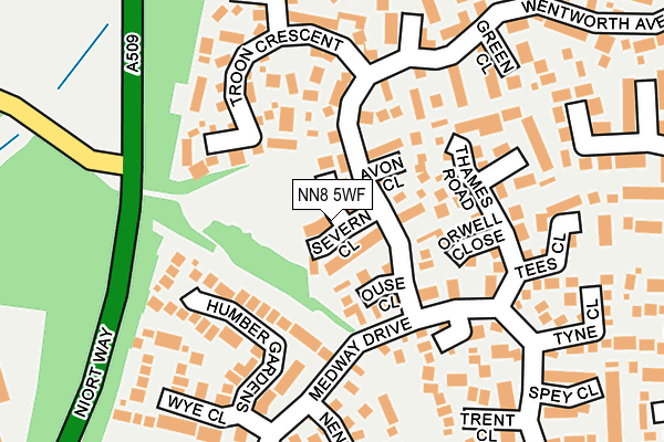 NN8 5WF map - OS OpenMap – Local (Ordnance Survey)