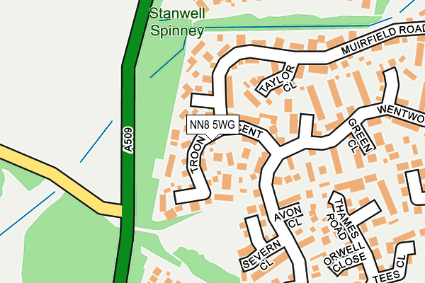 NN8 5WG map - OS OpenMap – Local (Ordnance Survey)