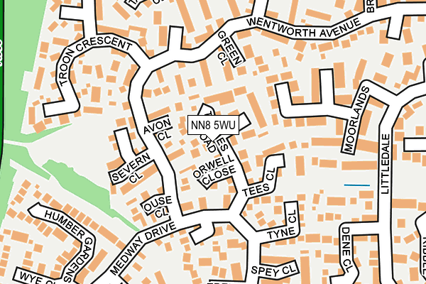 NN8 5WU map - OS OpenMap – Local (Ordnance Survey)