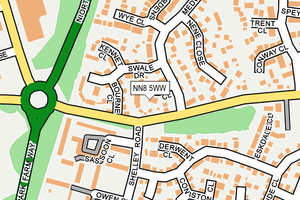 NN8 5WW map - OS OpenMap – Local (Ordnance Survey)
