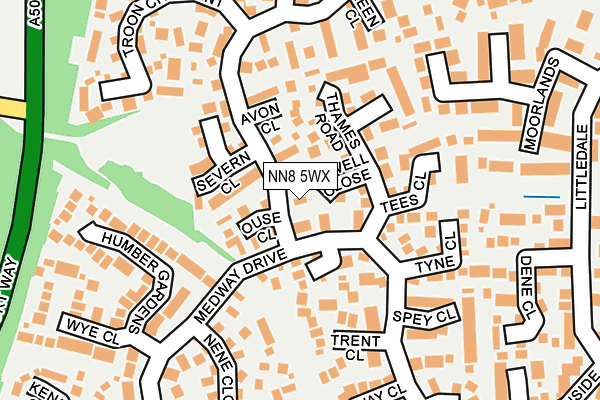 NN8 5WX map - OS OpenMap – Local (Ordnance Survey)