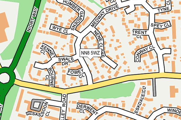 NN8 5WZ map - OS OpenMap – Local (Ordnance Survey)