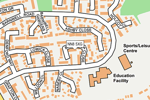 NN8 5XG map - OS OpenMap – Local (Ordnance Survey)