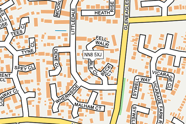 NN8 5XJ map - OS OpenMap – Local (Ordnance Survey)