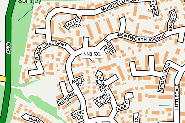 NN8 5XL map - OS OpenMap – Local (Ordnance Survey)