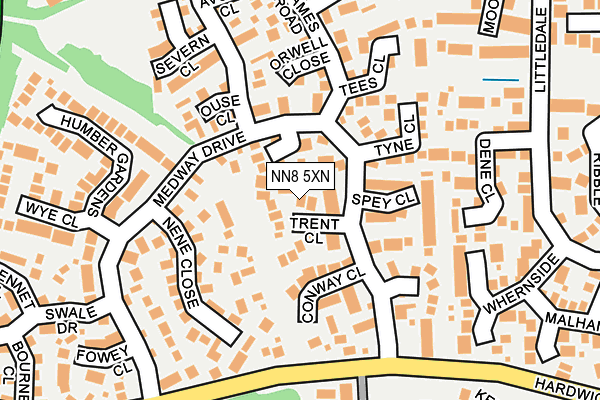 NN8 5XN map - OS OpenMap – Local (Ordnance Survey)