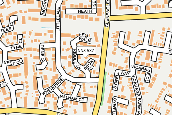 NN8 5XZ map - OS OpenMap – Local (Ordnance Survey)