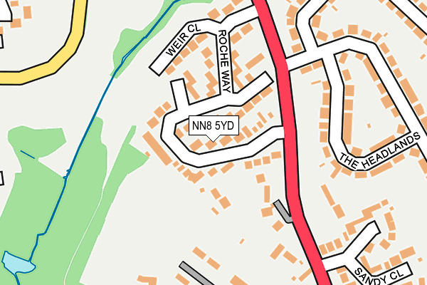 NN8 5YD map - OS OpenMap – Local (Ordnance Survey)