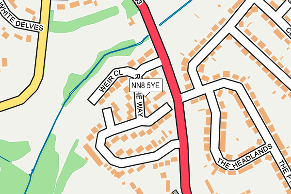 NN8 5YE map - OS OpenMap – Local (Ordnance Survey)