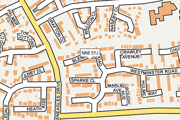 NN8 5YJ map - OS OpenMap – Local (Ordnance Survey)