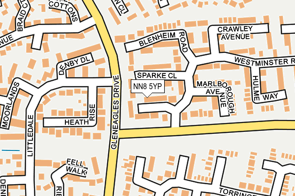 NN8 5YP map - OS OpenMap – Local (Ordnance Survey)