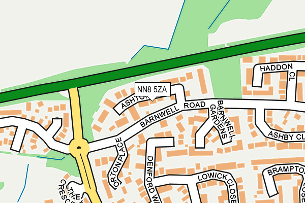 NN8 5ZA map - OS OpenMap – Local (Ordnance Survey)
