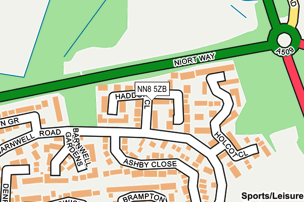 NN8 5ZB map - OS OpenMap – Local (Ordnance Survey)