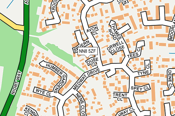 NN8 5ZF map - OS OpenMap – Local (Ordnance Survey)