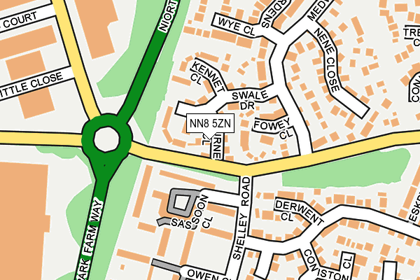 NN8 5ZN map - OS OpenMap – Local (Ordnance Survey)