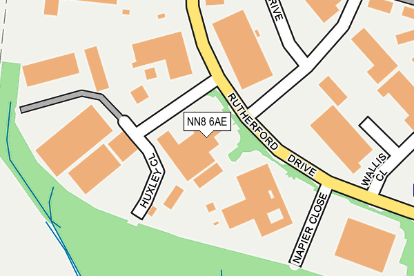 NN8 6AE map - OS OpenMap – Local (Ordnance Survey)