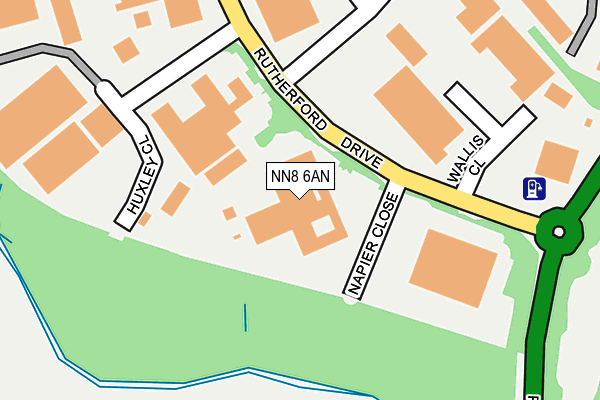 NN8 6AN map - OS OpenMap – Local (Ordnance Survey)