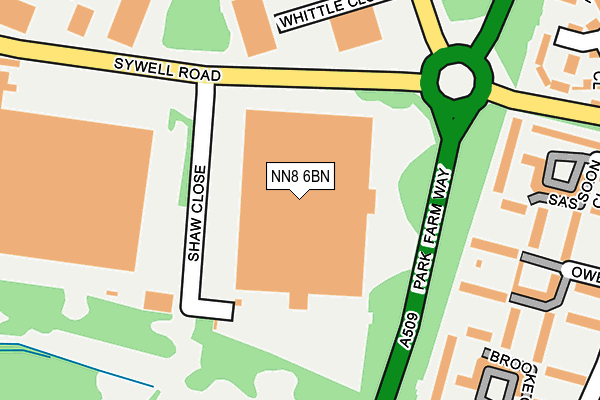 NN8 6BN map - OS OpenMap – Local (Ordnance Survey)