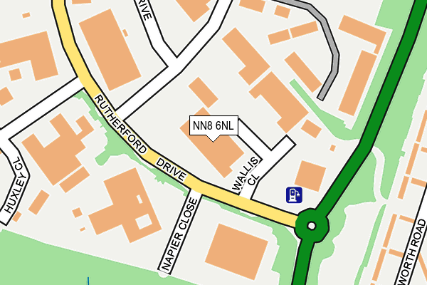 NN8 6NL map - OS OpenMap – Local (Ordnance Survey)