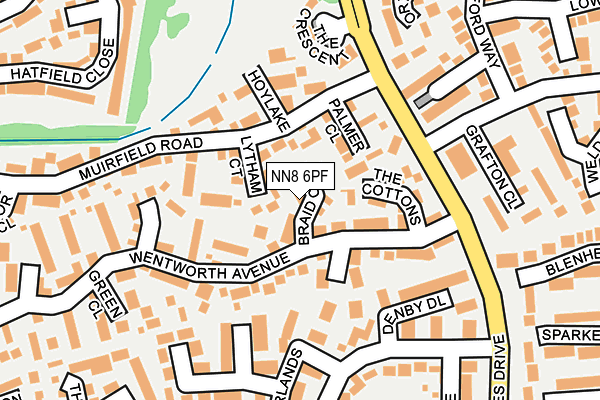 NN8 6PF map - OS OpenMap – Local (Ordnance Survey)
