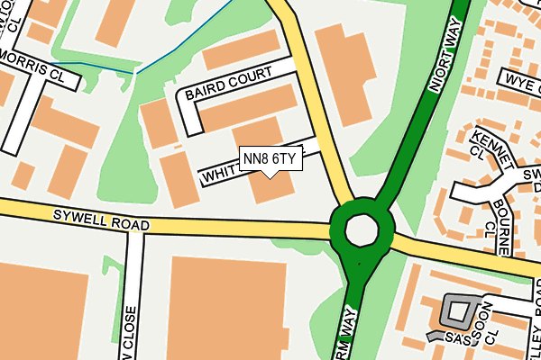 NN8 6TY map - OS OpenMap – Local (Ordnance Survey)