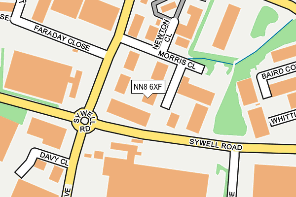 NN8 6XF map - OS OpenMap – Local (Ordnance Survey)