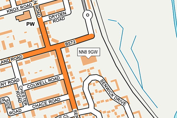 NN8 9GW map - OS OpenMap – Local (Ordnance Survey)