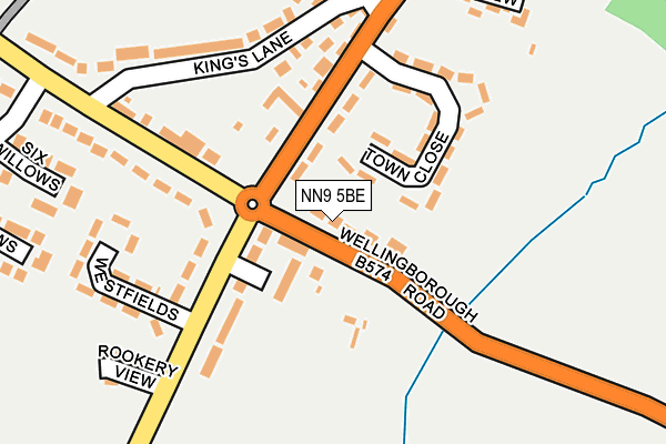 NN9 5BE map - OS OpenMap – Local (Ordnance Survey)