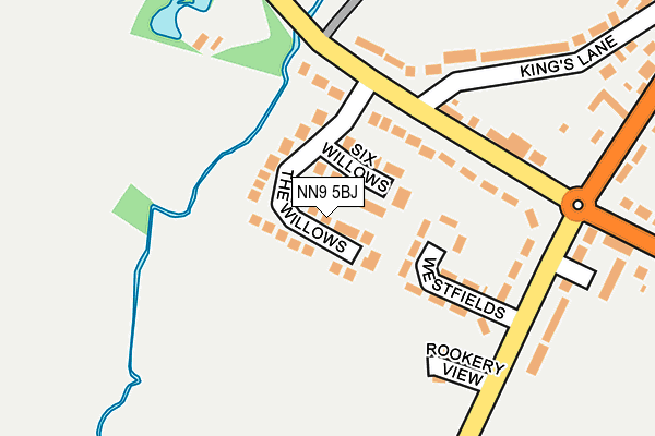 NN9 5BJ map - OS OpenMap – Local (Ordnance Survey)