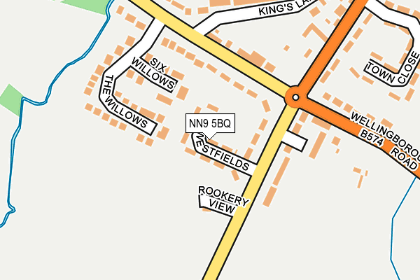 NN9 5BQ map - OS OpenMap – Local (Ordnance Survey)