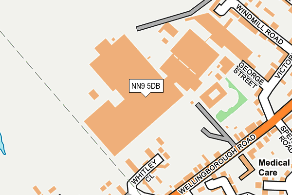 NN9 5DB map - OS OpenMap – Local (Ordnance Survey)