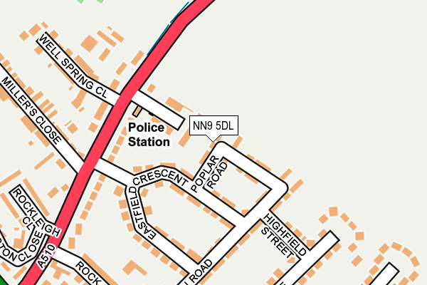 NN9 5DL map - OS OpenMap – Local (Ordnance Survey)