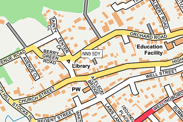 NN9 5DY map - OS OpenMap – Local (Ordnance Survey)