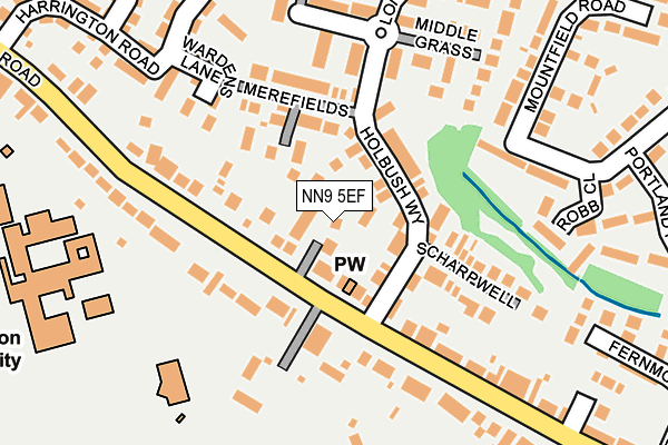 NN9 5EF map - OS OpenMap – Local (Ordnance Survey)