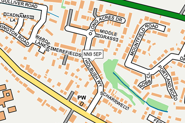 NN9 5EP map - OS OpenMap – Local (Ordnance Survey)