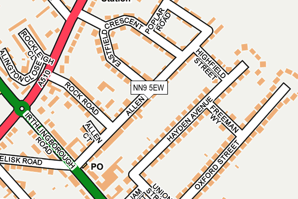 NN9 5EW map - OS OpenMap – Local (Ordnance Survey)