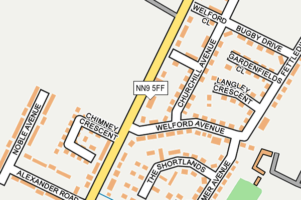 NN9 5FF map - OS OpenMap – Local (Ordnance Survey)