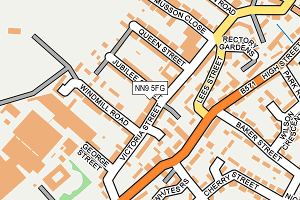 NN9 5FG map - OS OpenMap – Local (Ordnance Survey)